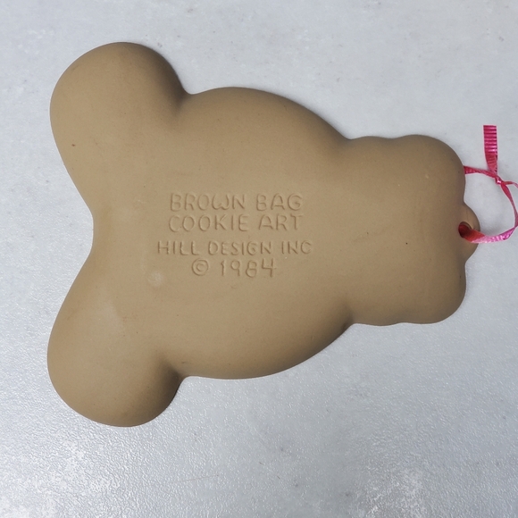 Brown Bag Stoneware Shortbread Cookie Mold 1984 Teddy Bear Vintage - Picture 3 of 5